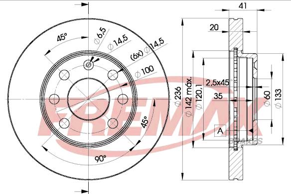 FREMAX BD-1440 - Bremsscheibe alexcarstop-ersatzteile.com