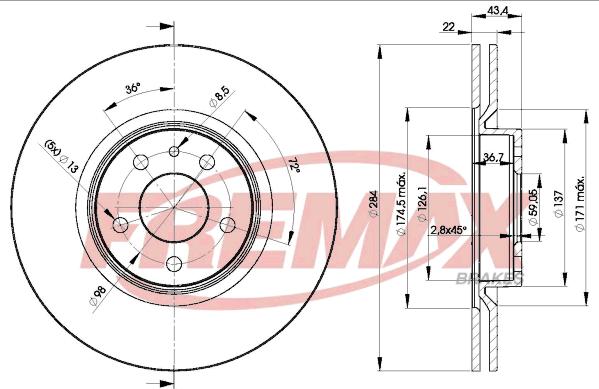 FREMAX BD-1548 - Bremsscheibe alexcarstop-ersatzteile.com