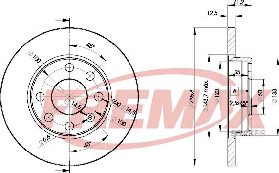 FREMAX BD-1240 - Bremsscheibe alexcarstop-ersatzteile.com