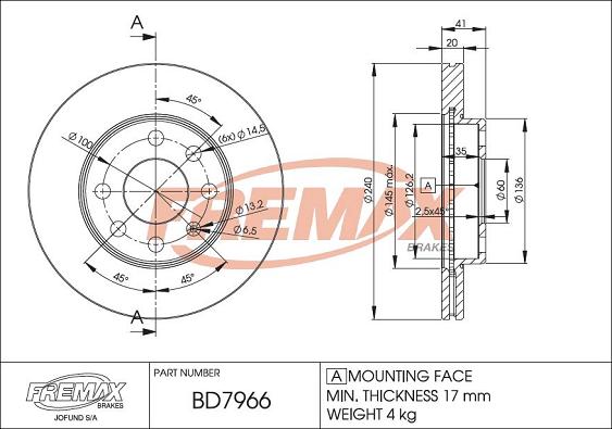 FREMAX BD-7966 - Bremsscheibe alexcarstop-ersatzteile.com