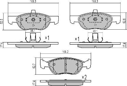 FREMAX FBP-0970 - Bremsbelagsatz, Scheibenbremse alexcarstop-ersatzteile.com