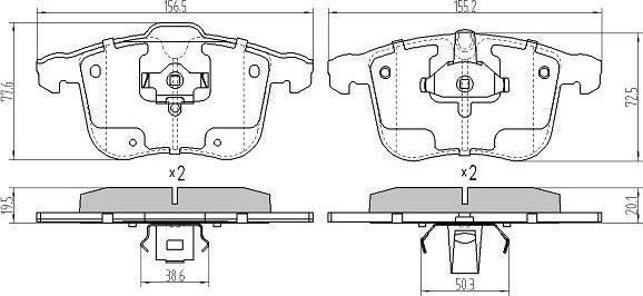 FREMAX FBP-1410 - Bremsbelagsatz, Scheibenbremse alexcarstop-ersatzteile.com