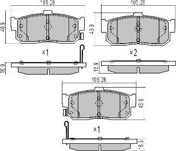 FREMAX FBP-1593 - Bremsbelagsatz, Scheibenbremse alexcarstop-ersatzteile.com