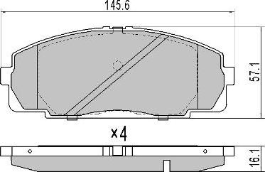 Triscan 21158 - Bremsbelagsatz, Scheibenbremse alexcarstop-ersatzteile.com