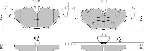 FREMAX FBP-1008 - Bremsbelagsatz, Scheibenbremse alexcarstop-ersatzteile.com