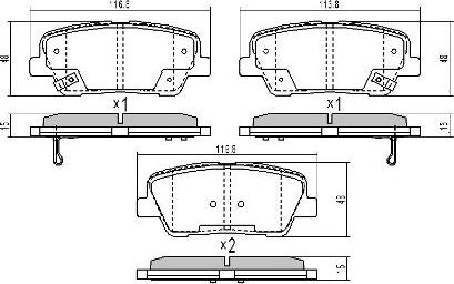 FREMAX FBP-1838 - Bremsbelagsatz, Scheibenbremse alexcarstop-ersatzteile.com