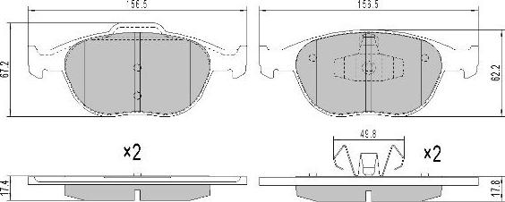 FREMAX FBP-1305 - Bremsbelagsatz, Scheibenbremse alexcarstop-ersatzteile.com