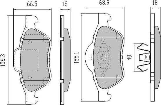 FREMAX FBP-1251 - Bremsbelagsatz, Scheibenbremse alexcarstop-ersatzteile.com