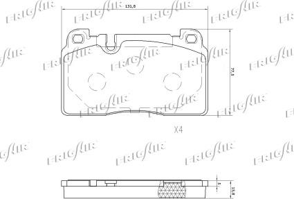 Frigair PD10.511 - Bremsbelagsatz, Scheibenbremse alexcarstop-ersatzteile.com