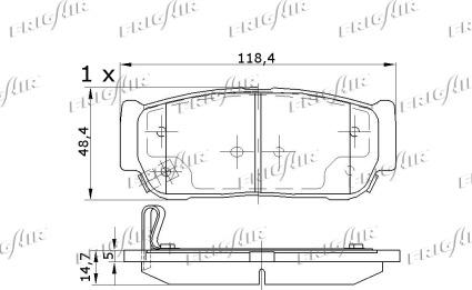 Frigair PD34.501 - Bremsbelagsatz, Scheibenbremse alexcarstop-ersatzteile.com