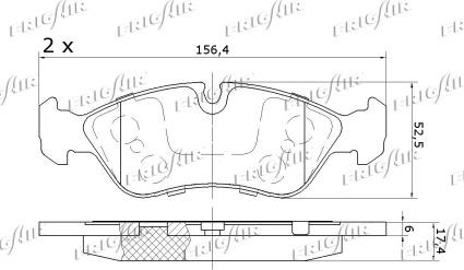 Frigair PD31.505 - Bremsbelagsatz, Scheibenbremse alexcarstop-ersatzteile.com