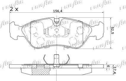 Frigair PD31.505 - Bremsbelagsatz, Scheibenbremse alexcarstop-ersatzteile.com