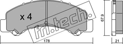 Fri.Tech. 941.0 - Bremsbelagsatz, Scheibenbremse alexcarstop-ersatzteile.com