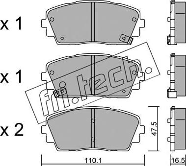 Fri.Tech. 957.0 - Bremsbelagsatz, Scheibenbremse alexcarstop-ersatzteile.com