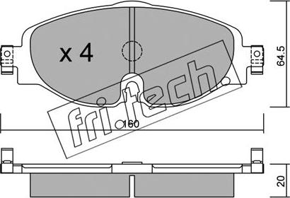 Fri.Tech. 966.0 - Bremsbelagsatz, Scheibenbremse alexcarstop-ersatzteile.com