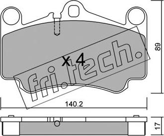 Fri.Tech. 910.0 - Zubehörsatz, Bremsbacken alexcarstop-ersatzteile.com