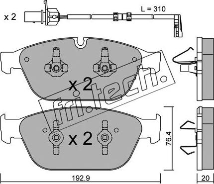 Fri.Tech. 970.0W - Bremsbelagsatz, Scheibenbremse alexcarstop-ersatzteile.com