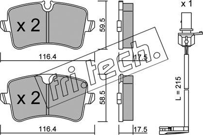 Fri.Tech. 971.0W - Bremsbelagsatz, Scheibenbremse alexcarstop-ersatzteile.com