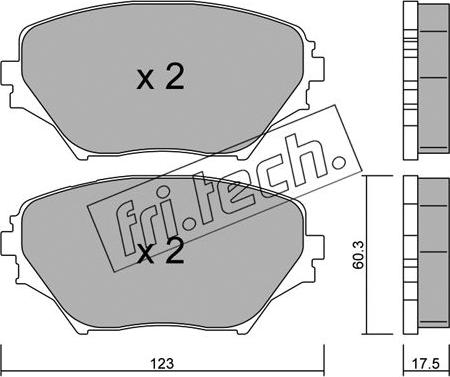 Fri.Tech. 445.0 - Bremsbelagsatz, Scheibenbremse alexcarstop-ersatzteile.com