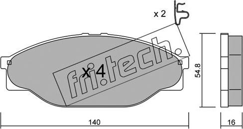 Fri.Tech. 448.0 - Bremsbelagsatz, Scheibenbremse alexcarstop-ersatzteile.com