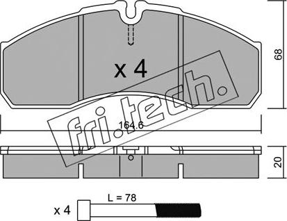 Fri.Tech. 594.5 - Bremsbelagsatz, Scheibenbremse alexcarstop-ersatzteile.com