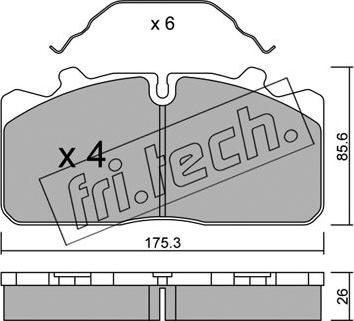 Fri.Tech. 598.0 - Bremsbelagsatz, Scheibenbremse alexcarstop-ersatzteile.com