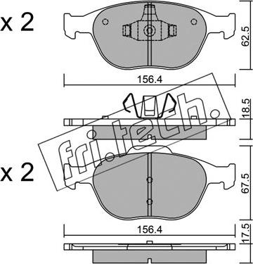 Fri.Tech. 549.0 - Bremsbelagsatz, Scheibenbremse alexcarstop-ersatzteile.com