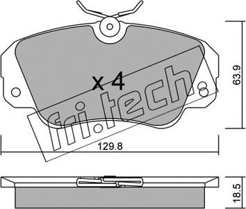 Fri.Tech. 554.0 - Bremsbelagsatz, Scheibenbremse alexcarstop-ersatzteile.com