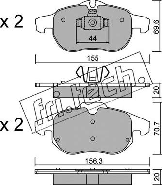 Fri.Tech. 556.0 - Bremsbelagsatz, Scheibenbremse alexcarstop-ersatzteile.com