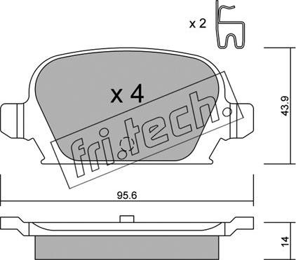 Fri.Tech. 557.0 - Bremsbelagsatz, Scheibenbremse alexcarstop-ersatzteile.com