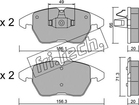 Fri.Tech. 564.2 - Bremsbelagsatz, Scheibenbremse alexcarstop-ersatzteile.com