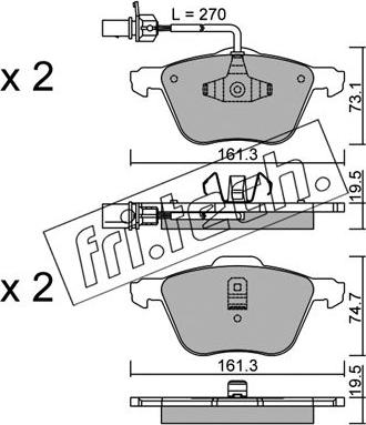 Fri.Tech. 567.0 - Bremsbelagsatz, Scheibenbremse alexcarstop-ersatzteile.com