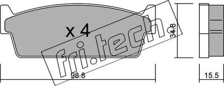 Fri.Tech. 509.0 - Bremsbelagsatz, Scheibenbremse alexcarstop-ersatzteile.com