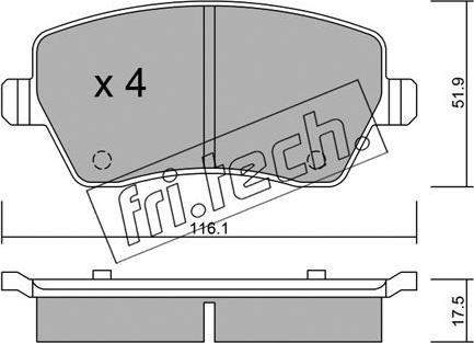 Fri.Tech. 501.0 - Bremsbelagsatz, Scheibenbremse alexcarstop-ersatzteile.com