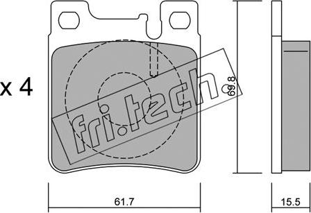 Fri.Tech. 583.0 - Bremsbelagsatz, Scheibenbremse alexcarstop-ersatzteile.com