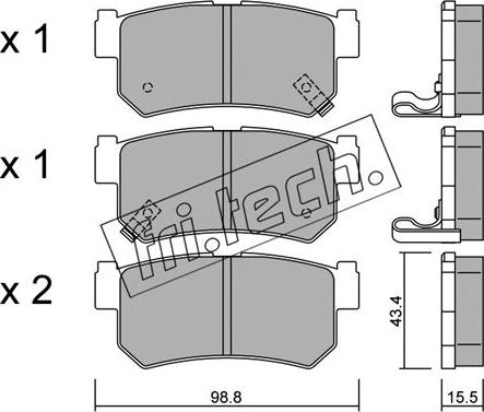 Fri.Tech. 535.0 - Bremsbelagsatz, Scheibenbremse alexcarstop-ersatzteile.com