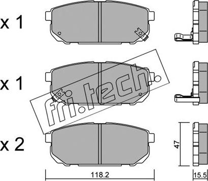 Fri.Tech. 532.0 - Bremsbelagsatz, Scheibenbremse alexcarstop-ersatzteile.com