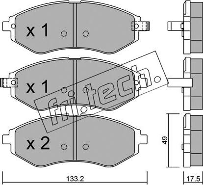 Fri.Tech. 524.1 - Bremsbelagsatz, Scheibenbremse alexcarstop-ersatzteile.com