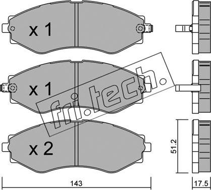 Fri.Tech. 525.0 - Bremsbelagsatz, Scheibenbremse alexcarstop-ersatzteile.com