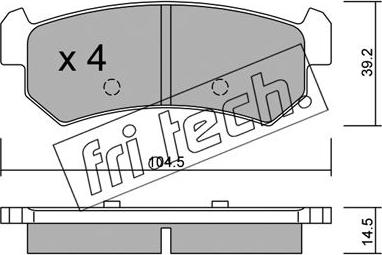 Fri.Tech. 527.0 - Bremsbelagsatz, Scheibenbremse alexcarstop-ersatzteile.com