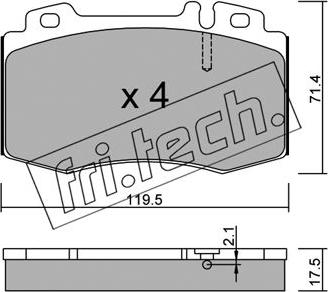 Fri.Tech. 579.0 - Bremsbelagsatz, Scheibenbremse alexcarstop-ersatzteile.com