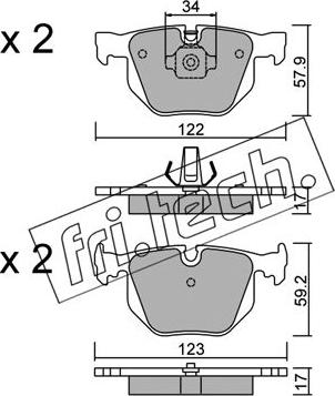 Textar 23447 - Bremsbelagsatz, Scheibenbremse alexcarstop-ersatzteile.com