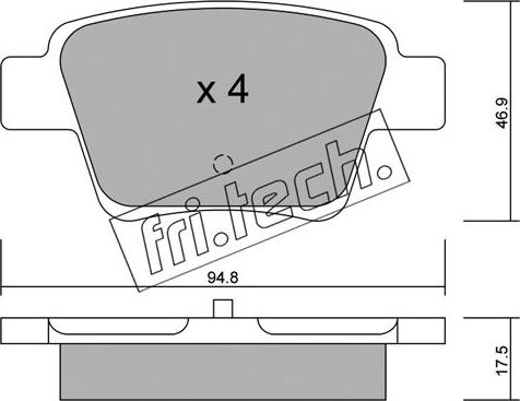 Fri.Tech. 655.0 - Bremsbelagsatz, Scheibenbremse alexcarstop-ersatzteile.com