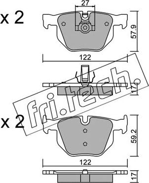 Fri.Tech. 660.0 - Bremsbelagsatz, Scheibenbremse alexcarstop-ersatzteile.com