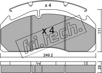 Fri.Tech. 609.0 - Bremsbelagsatz, Scheibenbremse alexcarstop-ersatzteile.com