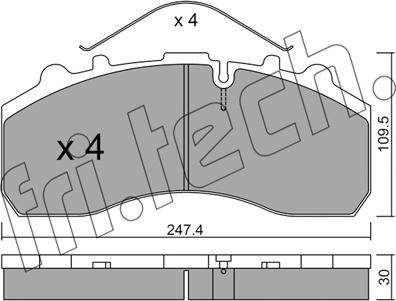 Fri.Tech. 601.0 - Bremsbelagsatz, Scheibenbremse alexcarstop-ersatzteile.com