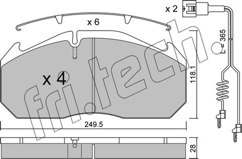 Fri.Tech. 602.3W - Bremsbelagsatz, Scheibenbremse alexcarstop-ersatzteile.com