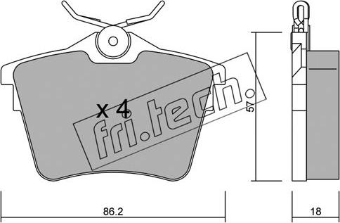 Fri.Tech. 618.0 - Bremsbelagsatz, Scheibenbremse alexcarstop-ersatzteile.com