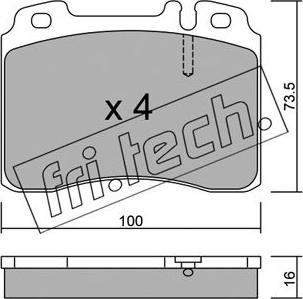 Fri.Tech. 683.1 - Bremsbelagsatz, Scheibenbremse alexcarstop-ersatzteile.com