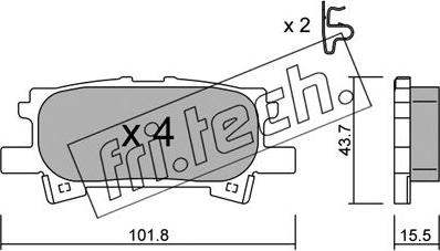 Fri.Tech. 635.0 - Bremsbelagsatz, Scheibenbremse alexcarstop-ersatzteile.com